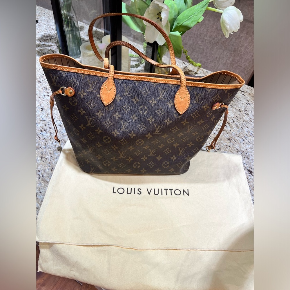 Louis Vuitton LV Canvas Monogram Neverfull Tote Bag